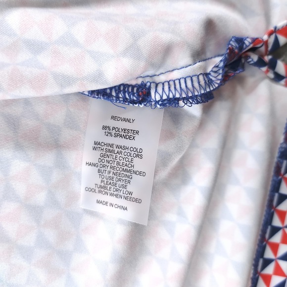 Redvanly PUREpoly Polo Shirt Mens Small Blue Geometric Golf R2424-Cowley - Picture 11 of 16